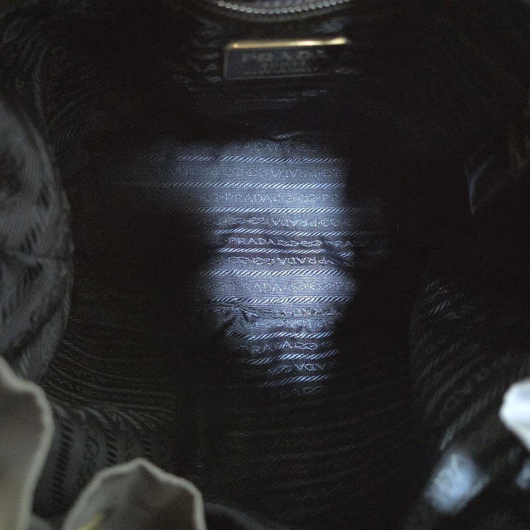 【美品】プラダ PRADA ミニリュック ナイロン レザー 三角ロゴ 紺色