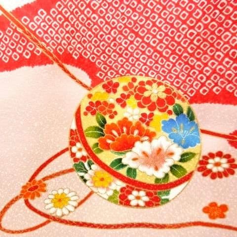 正絹綸子☆金駒刺繡☆ピンク重ねに心うきうき瞳きらきら☆3歳七五三向け祝い着