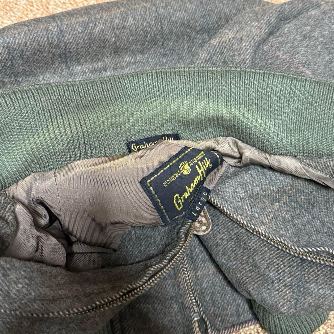 graham hill 短丈　スウィングトップ　ハリントンジャケット　ウール混