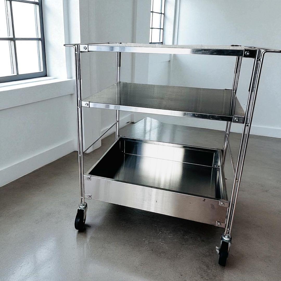 良品 無印良品 ステンレスユニットシェルフワゴンセット