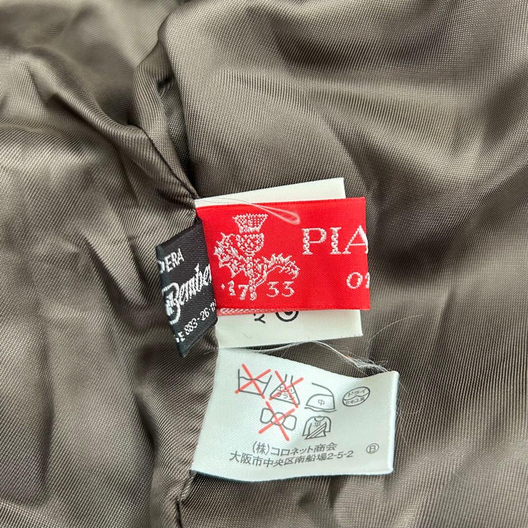 【高級】PIACENZA ピアチェンツァ　ステンカラーコート　 カシミヤ混　美品