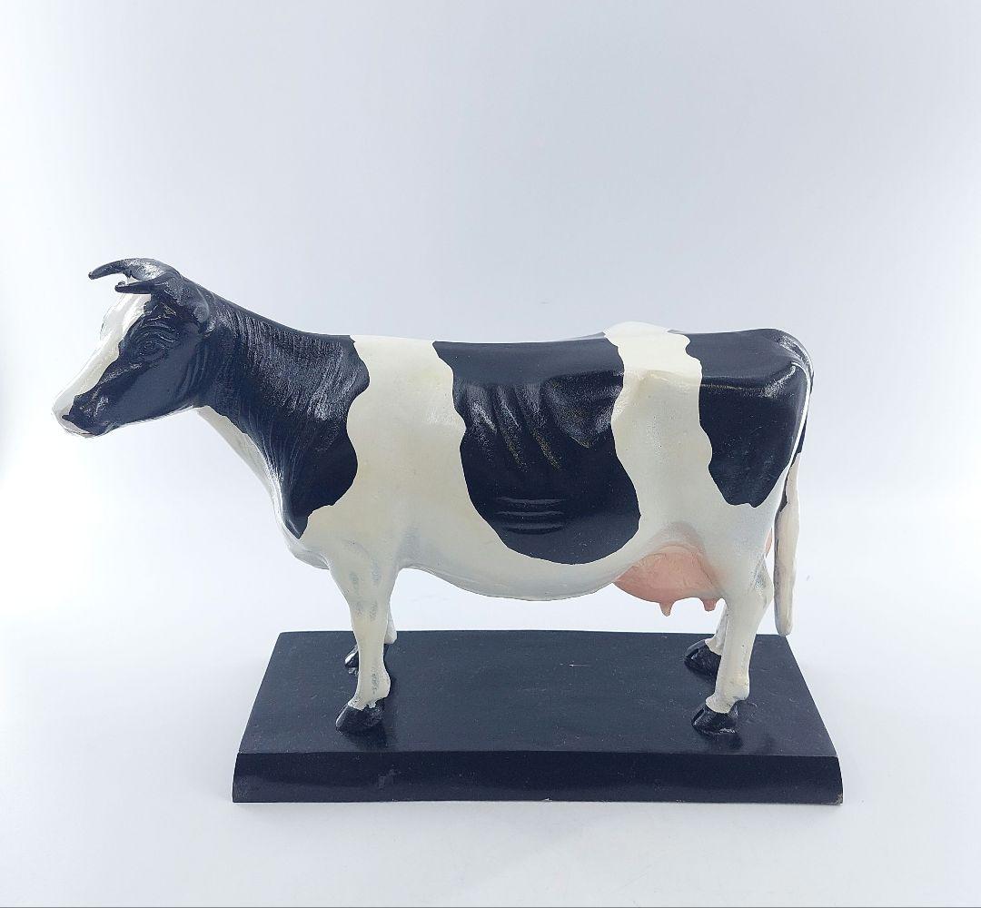 牛の置物 鉄製 乳牛 ホルスタイン 雌牛 オブジェ