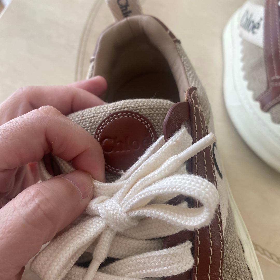 Chloé ⭐︎クロエ⭐︎本物ベージュ ブラウン　スニーカー36 ウッディローレン