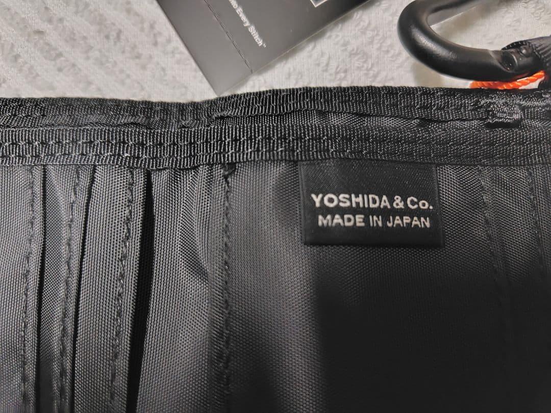 吉田カバンPORTER ブラック 三つ折り財布 カラビナ付き❲美品タグ付❳