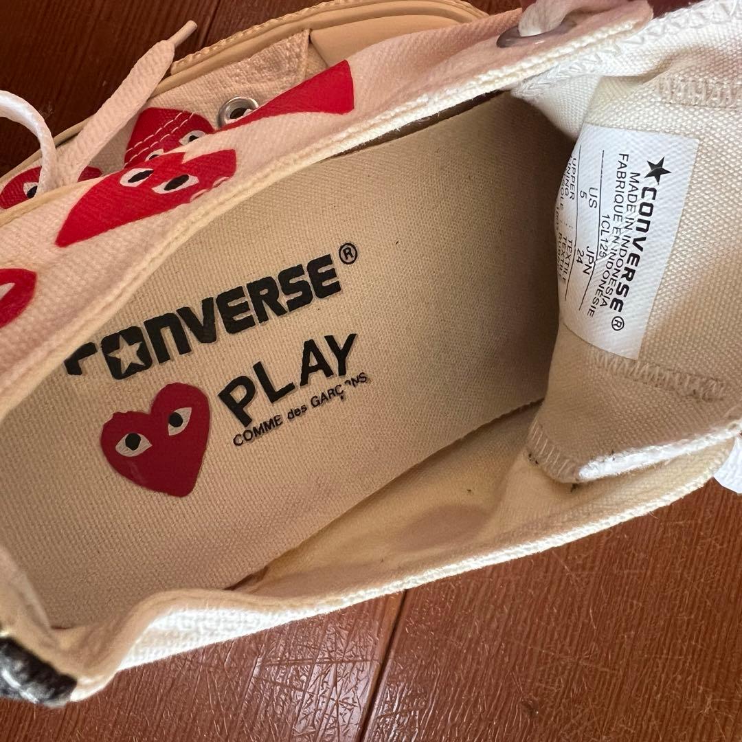 プレイコムデギャルソン コンバース　24cm 白