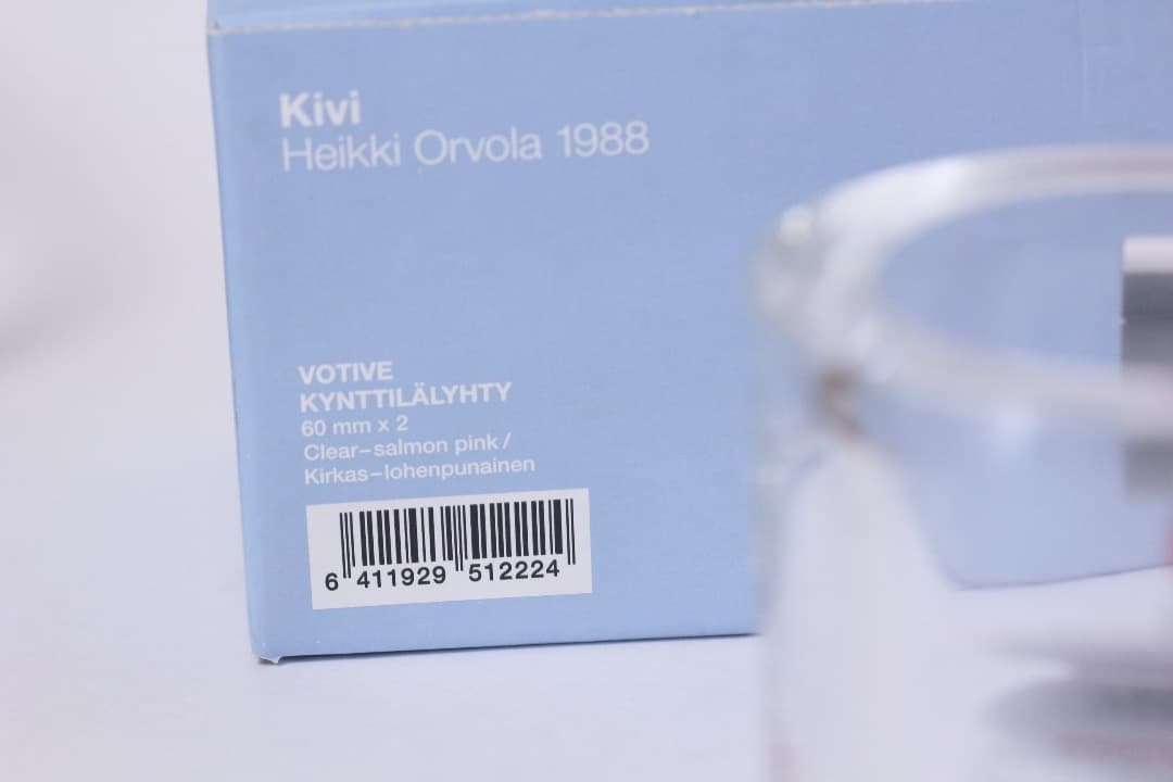 4338 kivi サーモンピンク　クリア　2個セット　