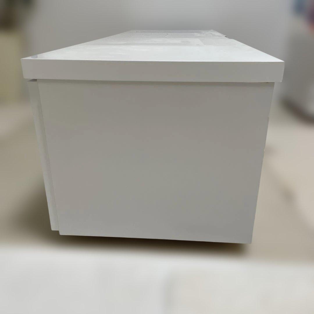 鏡面ホワイトテレビ台 シンプルデザイン