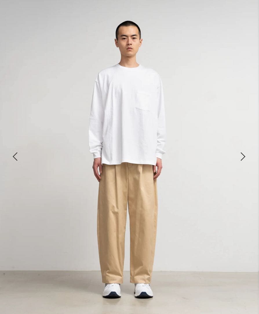 新品Graphpaper O/S長袖Tシャツネイビー