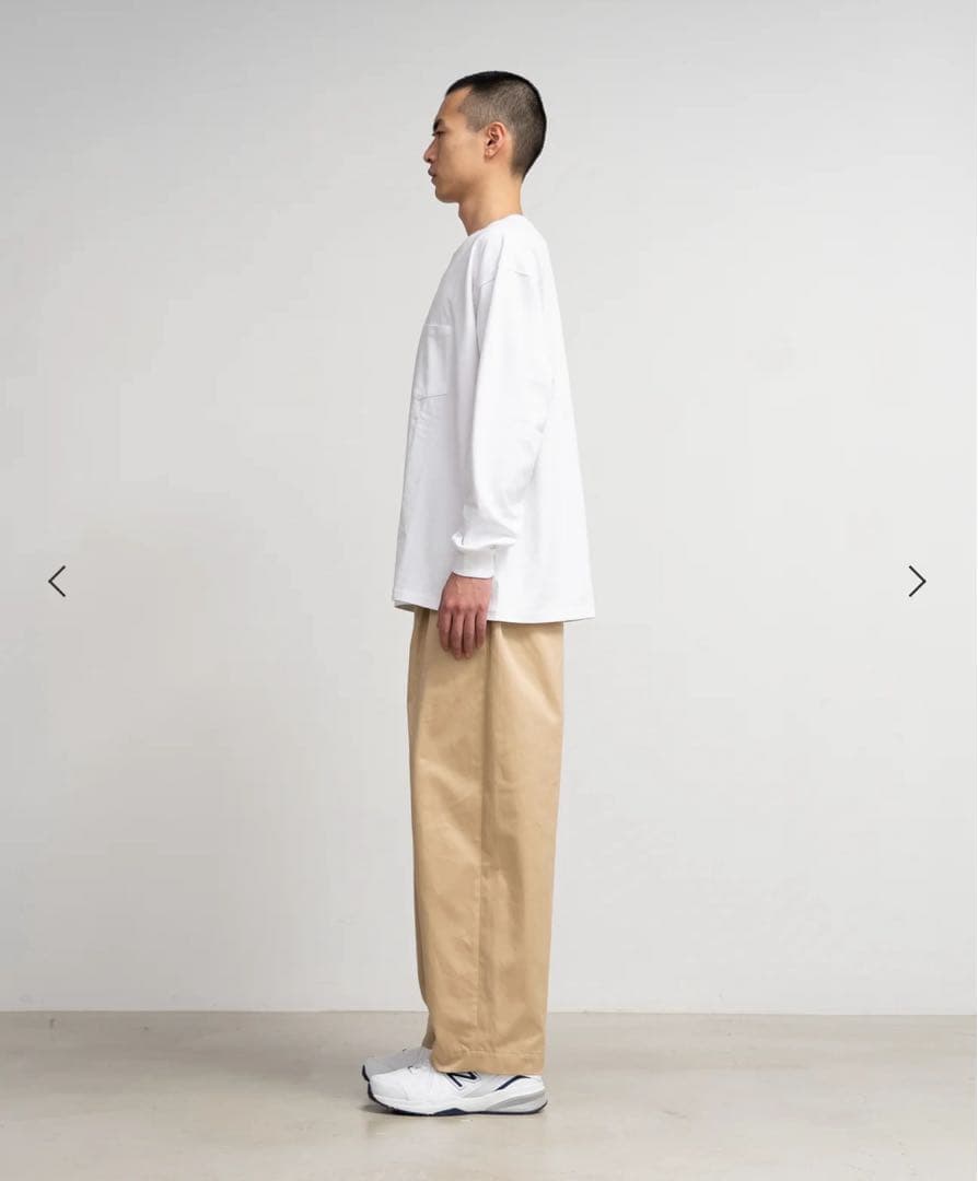 新品Graphpaper O/S長袖Tシャツネイビー