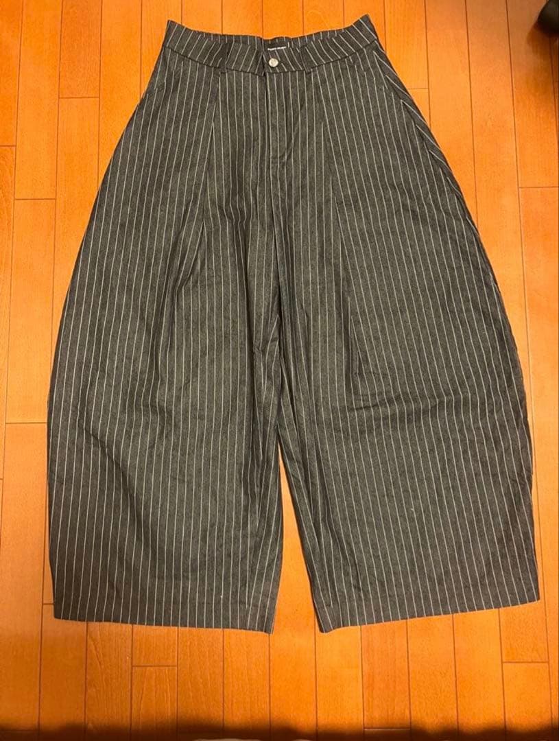PUSH PUSH ストライプ ワイドパンツ Lサイズ