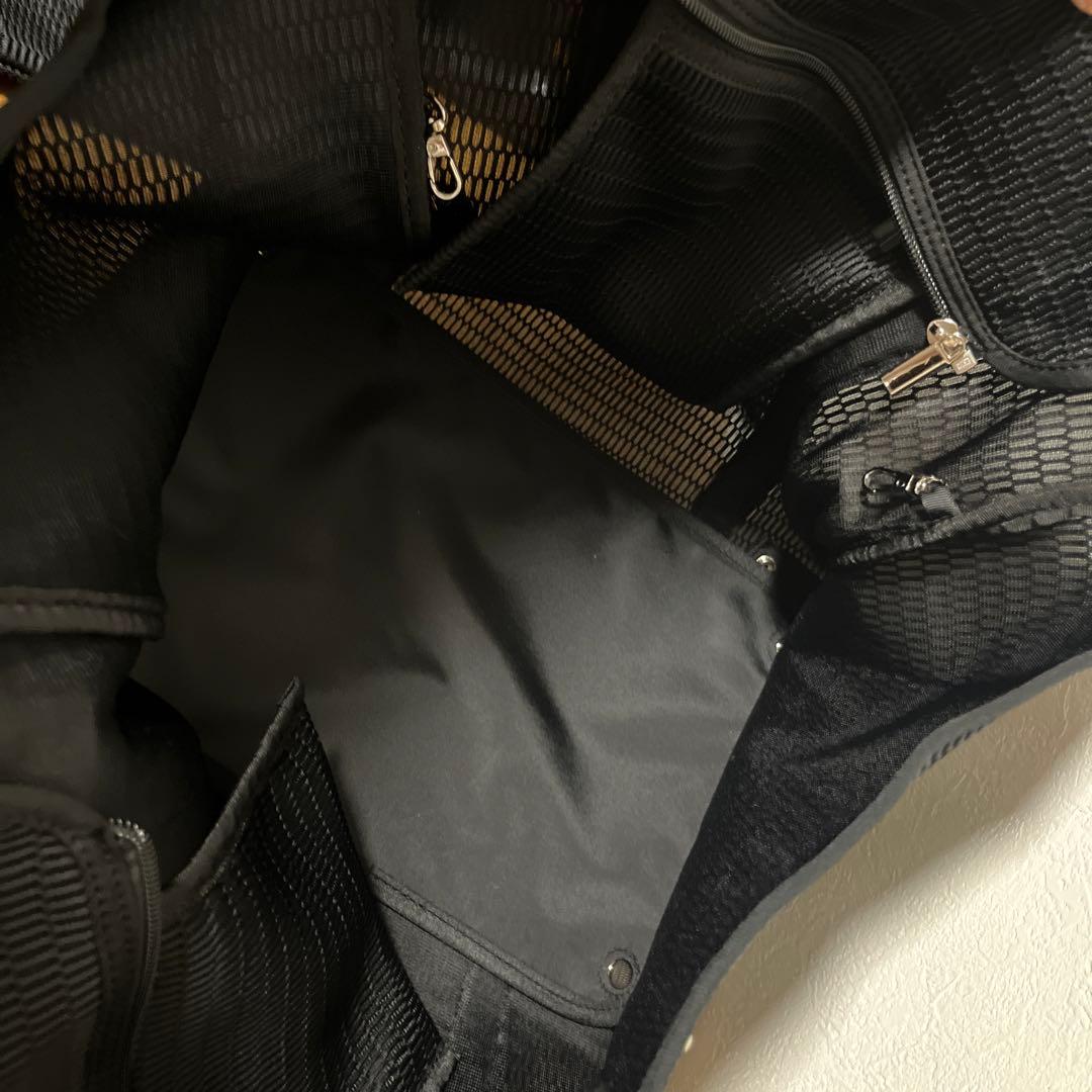 qbag paris メッシュ ブラック l マザーズバッグ　トートバッグ