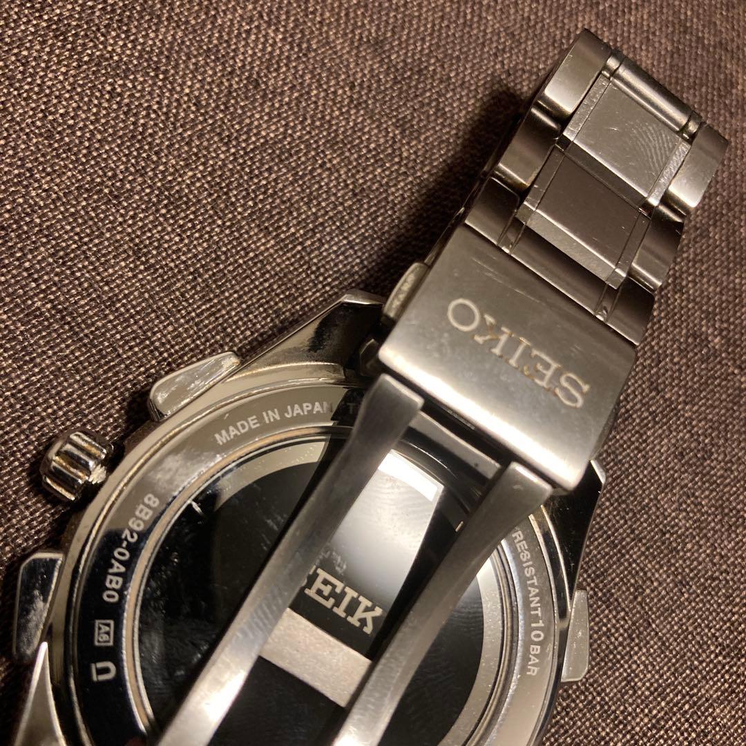 SEIKO 8B92-0AB0 ソーラー式 クロノグラフ 時計