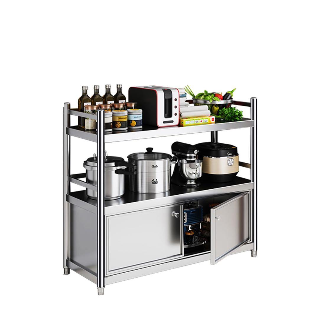 スチールラック キッチンラック ステンレス製 レンジ台 多段式