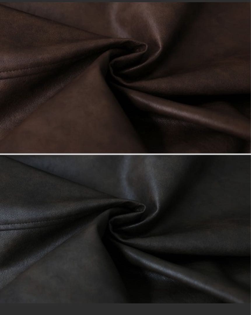 新品ステンカラーフェイクレザージャケットselect MOCA byson