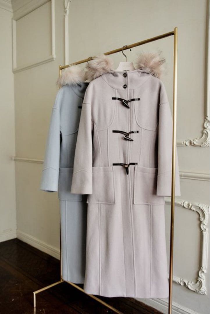 【美品】Herlipto Faux Fur Hoodie Duffle Coat
