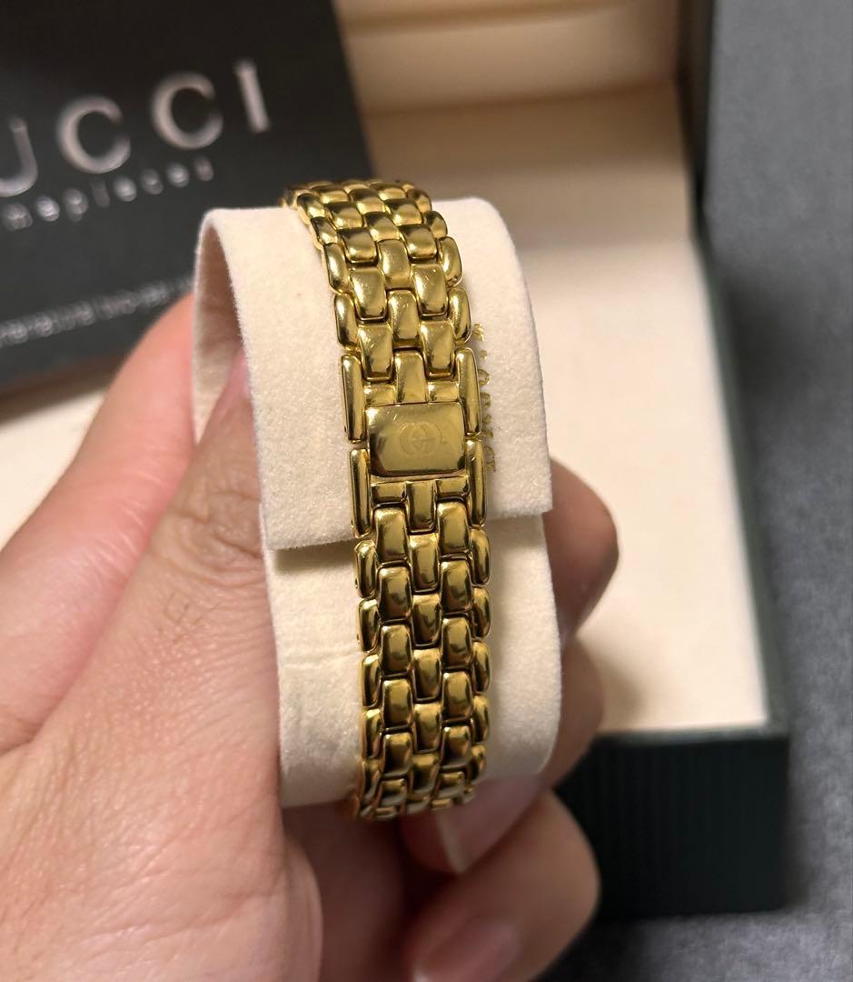 稼動 希少 GUCCI 腕時計 3400L レディース ゴールド 12Pダイヤ