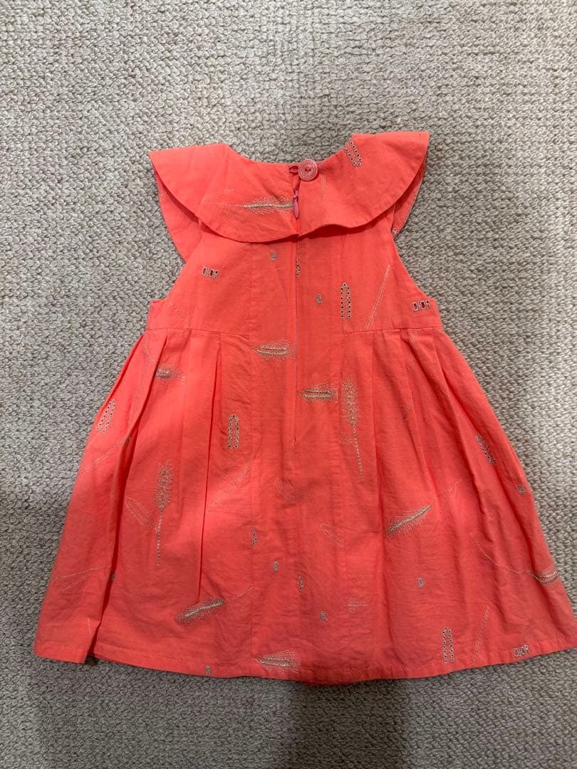 BabyDior コーラルピンク フリルワンピース 18m