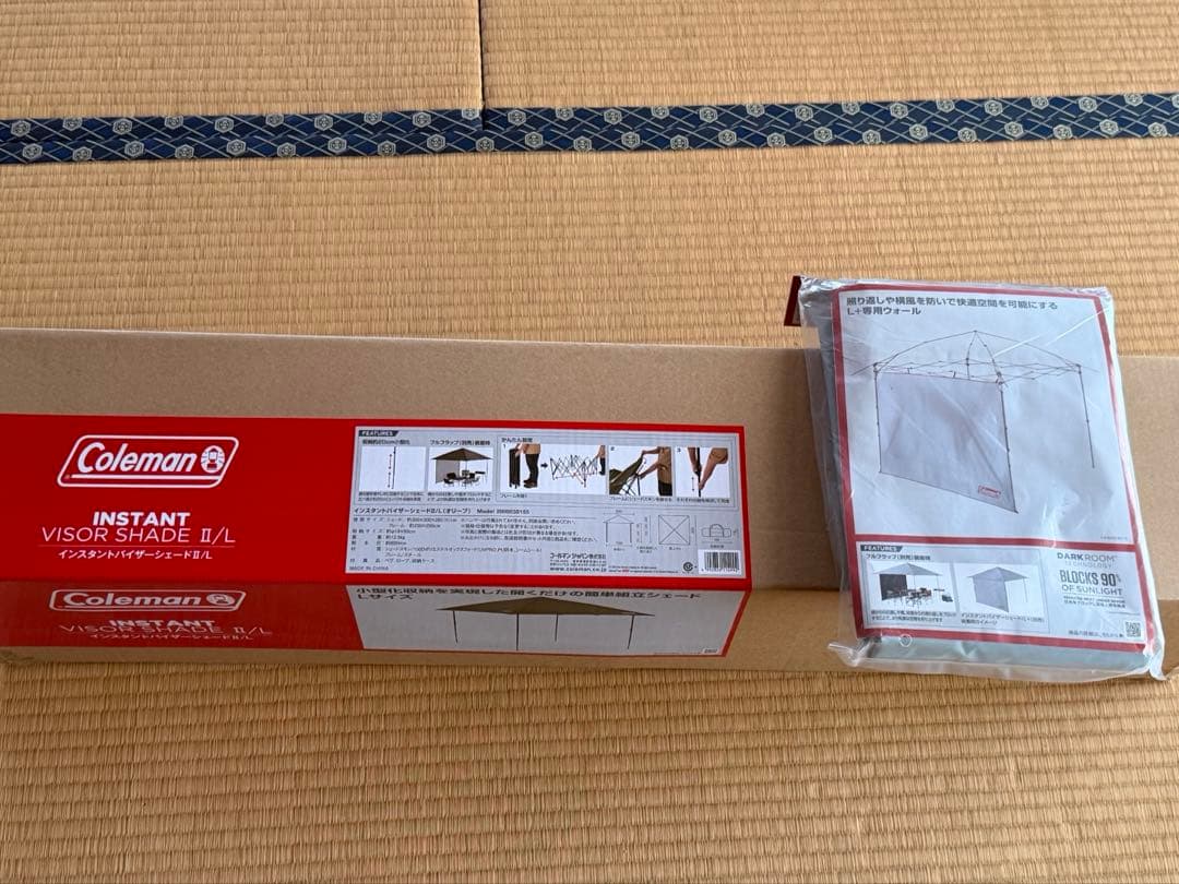 COLEMAN インスタントバイザーシェードII /L（オリーブ）バイザーセット