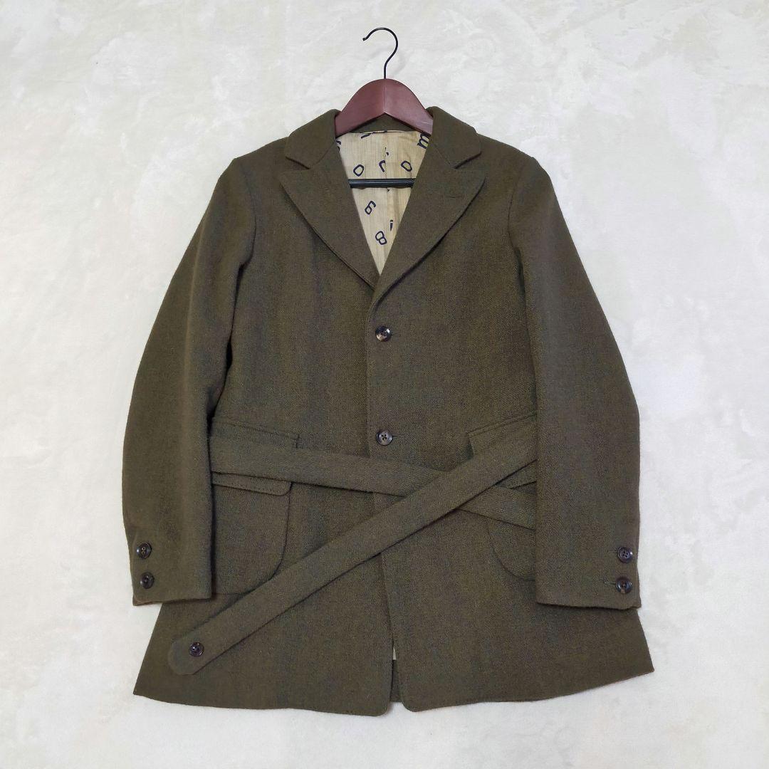 美品　umii908　英国製ツイード生地　2　チェスターコート　ウールジャケット