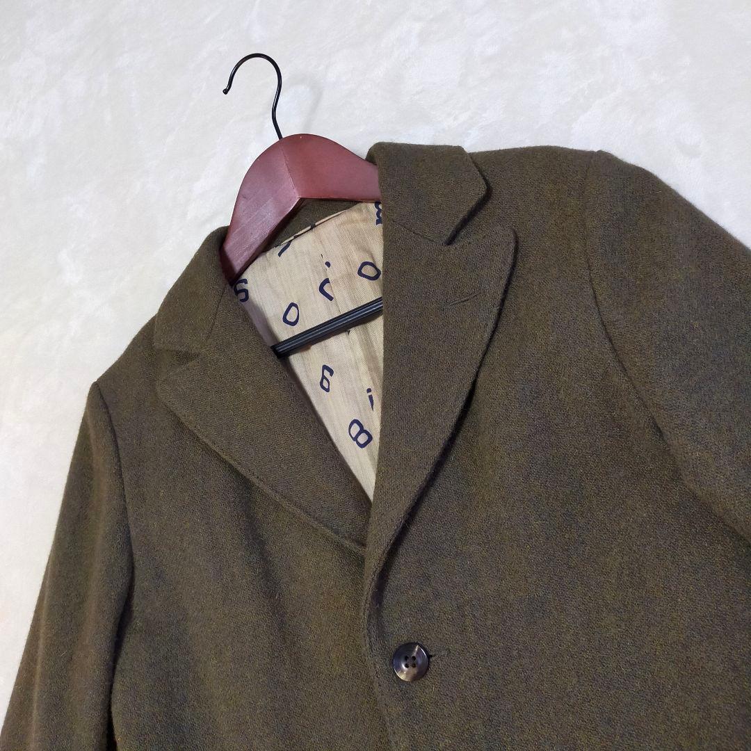 美品　umii908　英国製ツイード生地　2　チェスターコート　ウールジャケット