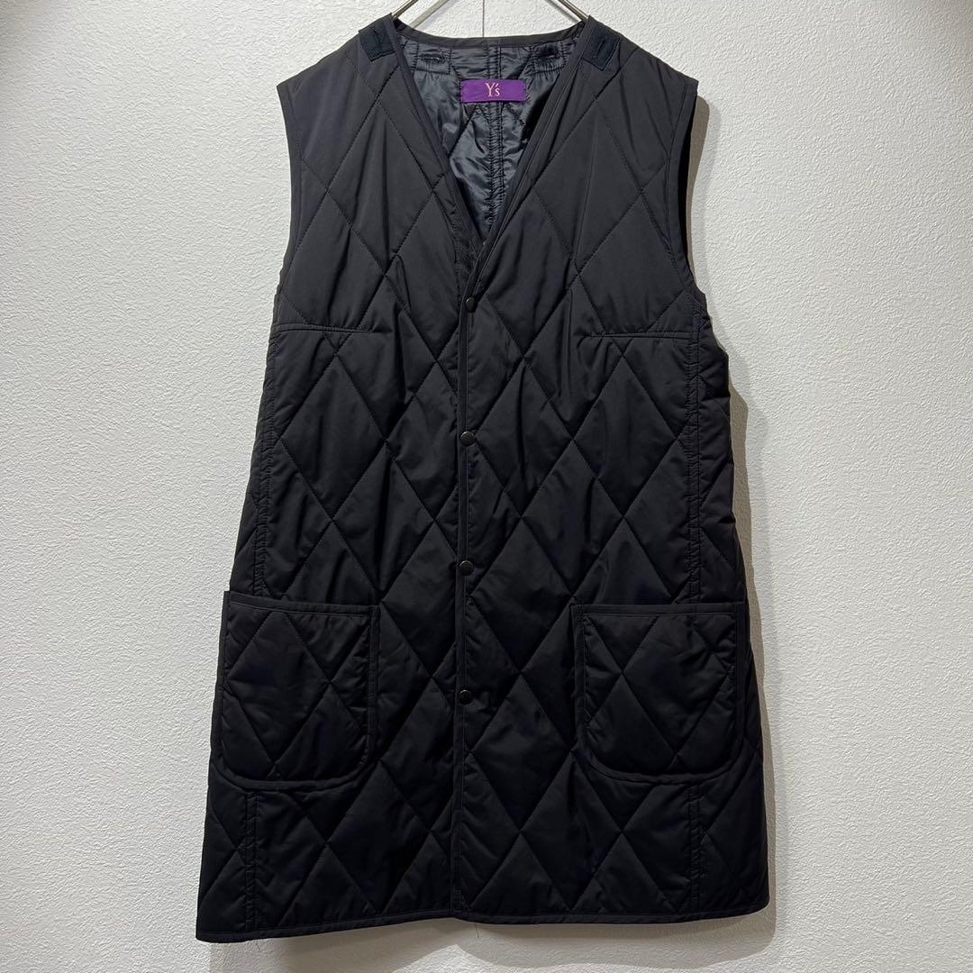 希少 ワイズ 上質 ウール チェスターコート キルティングライナー付き 中綿