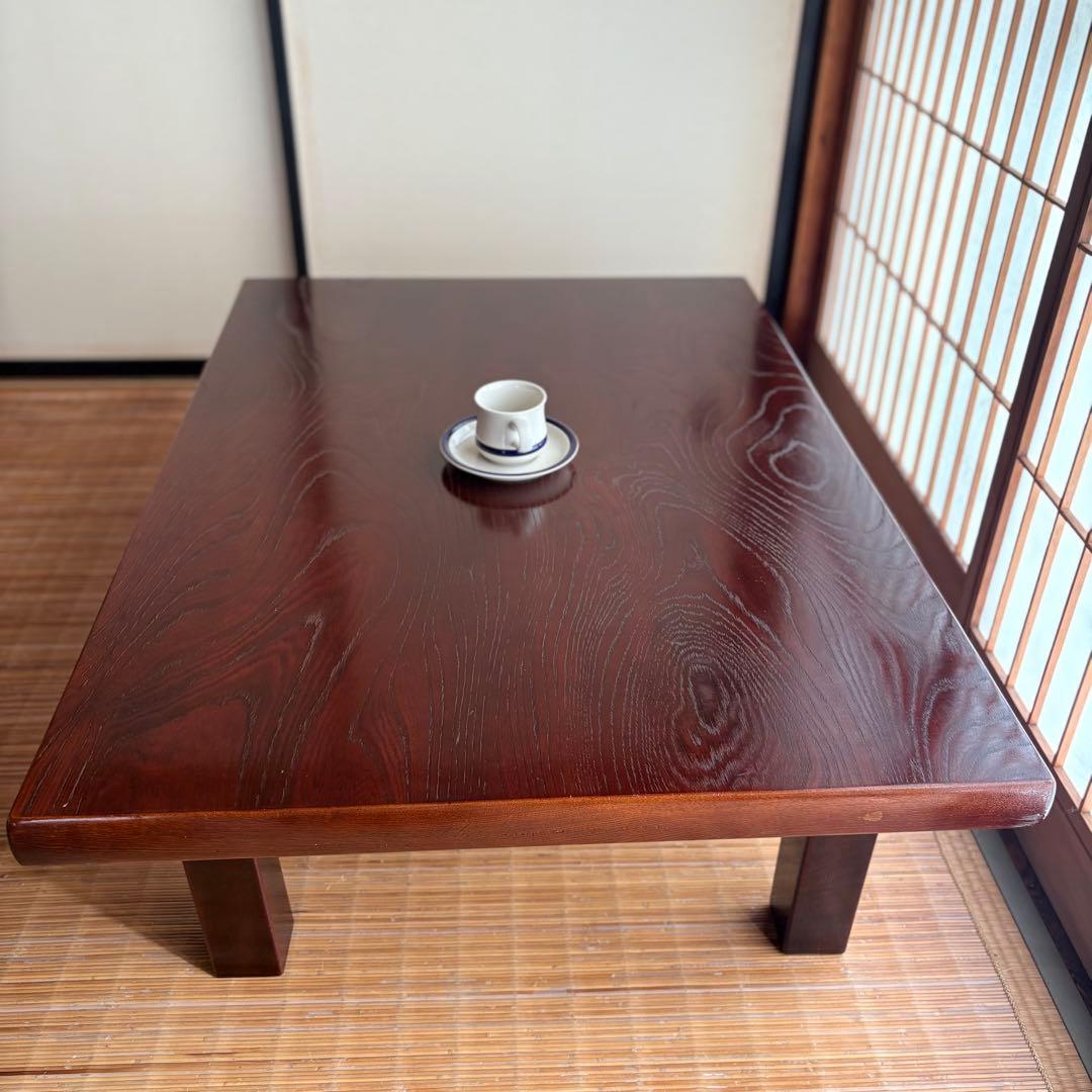 《送料込み》和モダン 座卓 ローテーブル ナラ突板仕上げ / 105×75cm