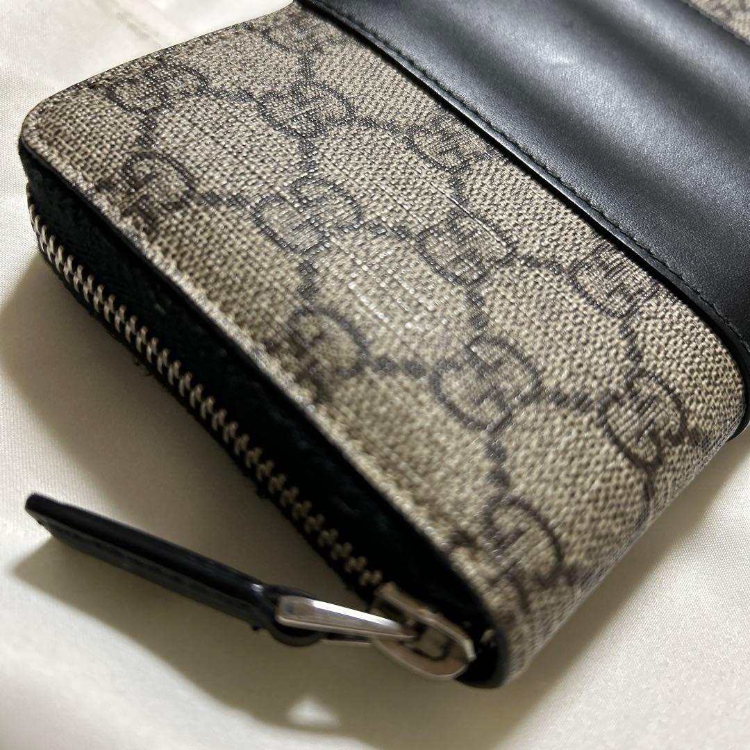 GUCCI GGパターン 長財布 ベージュ/ブラック