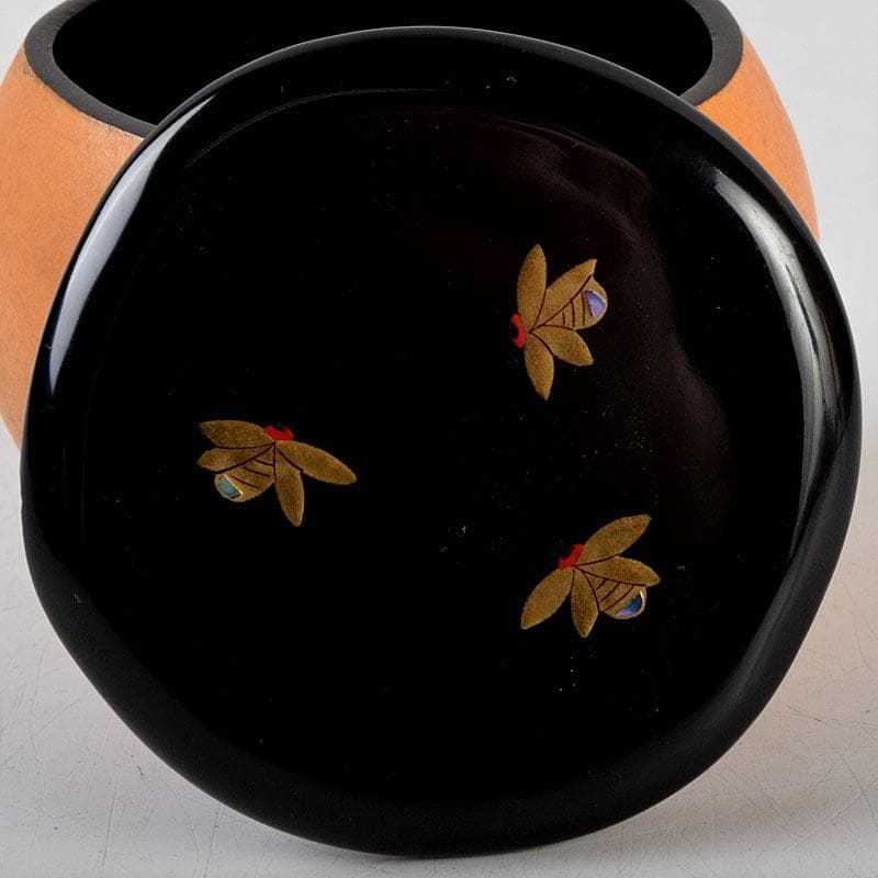 茶道具　北村葵春作　瓢箪　螺鈿装飾　螢蒔絵　茶器　共箱　V　9095