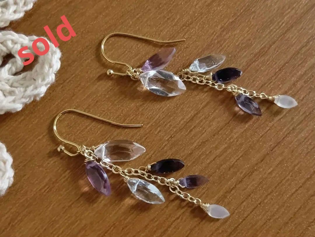 407 14kgf宝石質マーキスカットのチャーム