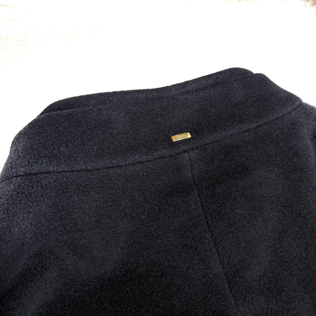 HERNO ヘルノ ファー アンゴラ シルク 2way ダウンコート 切替 42