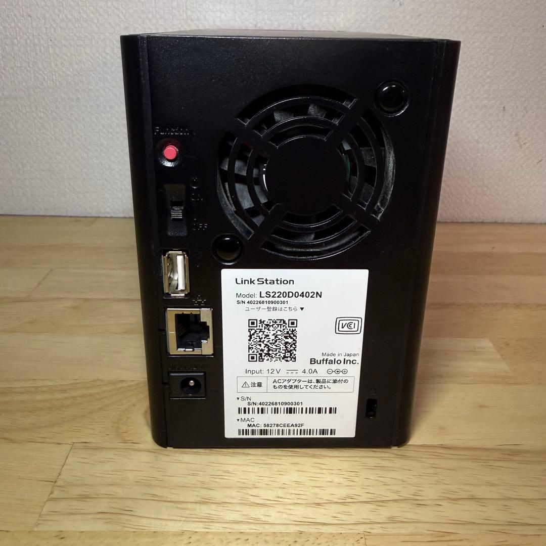 リンクステーション　RAID機能対応　ネットワーク対応HDD 4TB