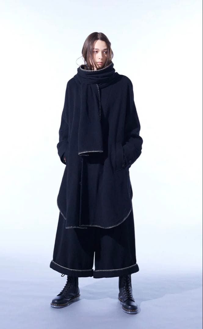 ジャケット・アウター MOSSA STOLE COLLAR BIGSILHOUETTE COAT