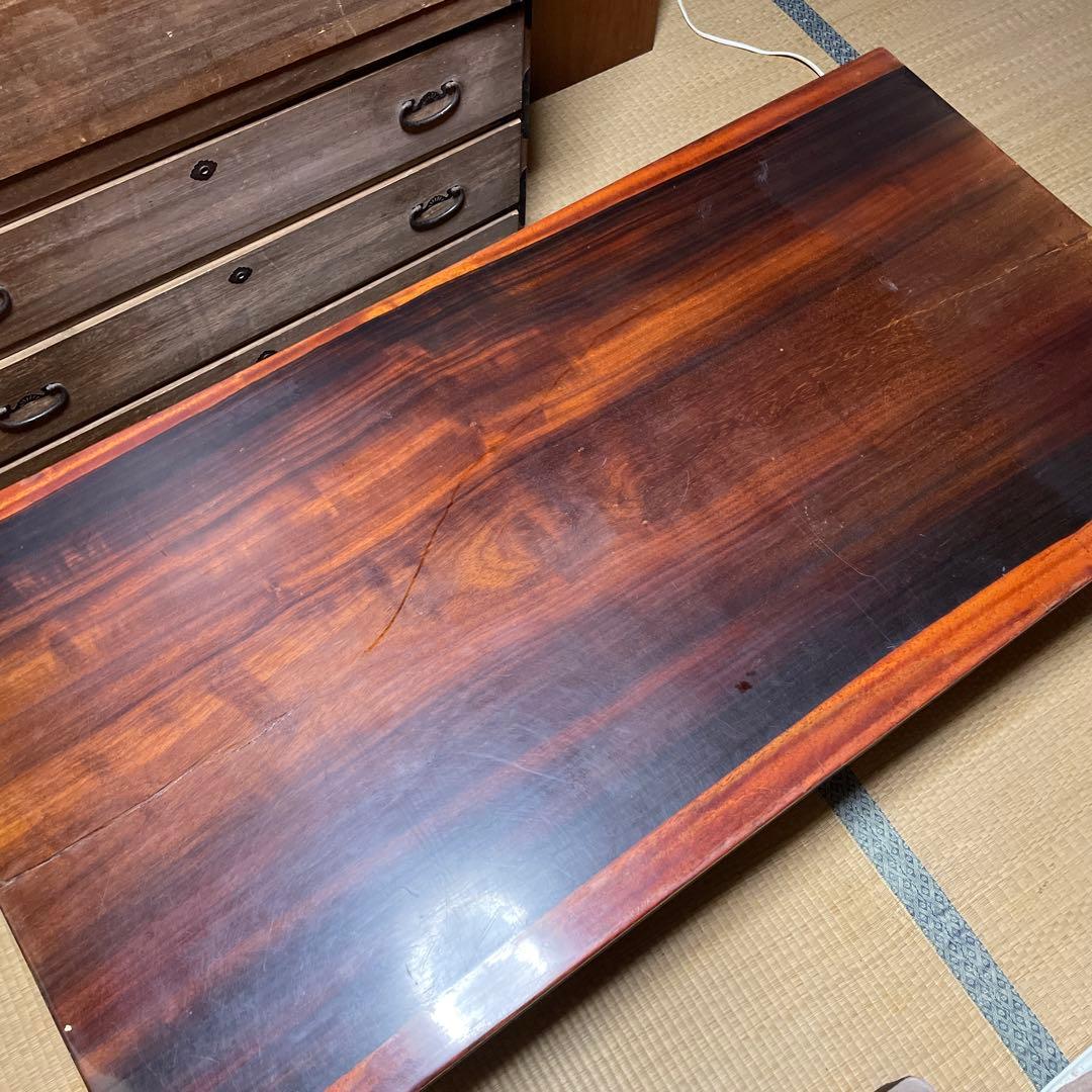 値下げ花梨【かりん】一枚板ローテーブル