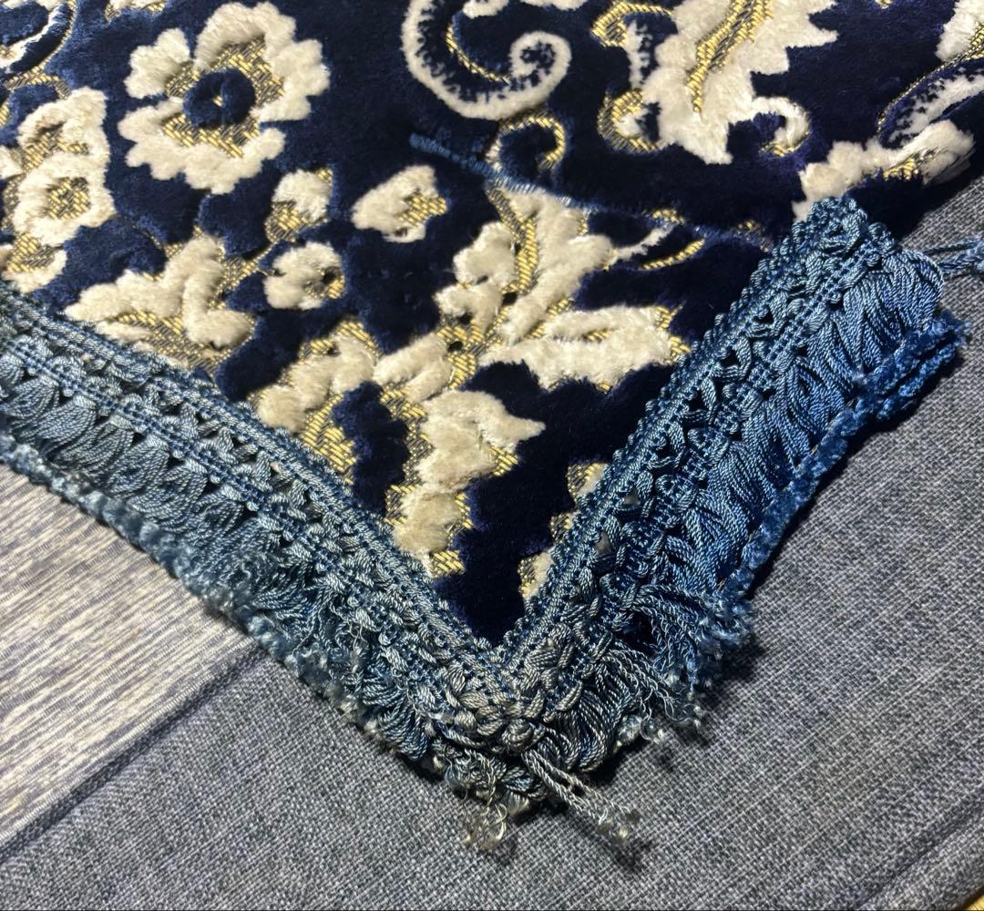 金華山　小雪　ネイビー　アコーディオンカーテン　ダッシュマットセット