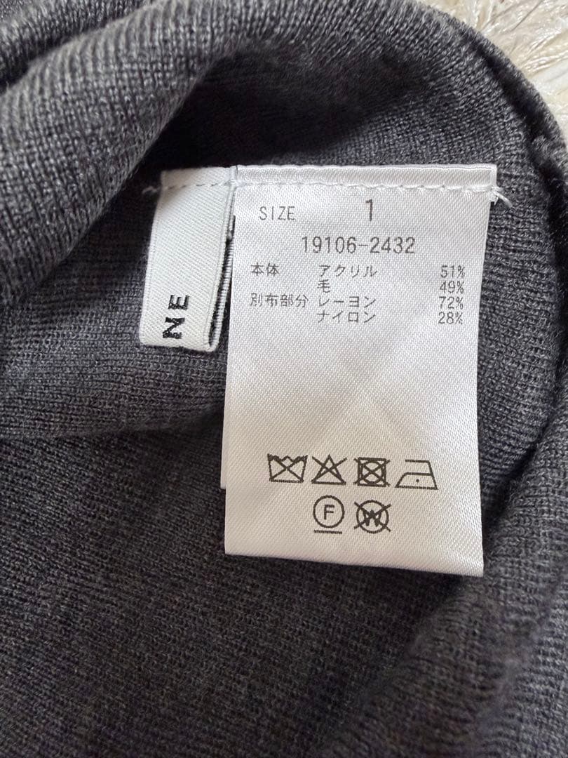 美品　CLANE VELOR COLLAR KNIT TOPS