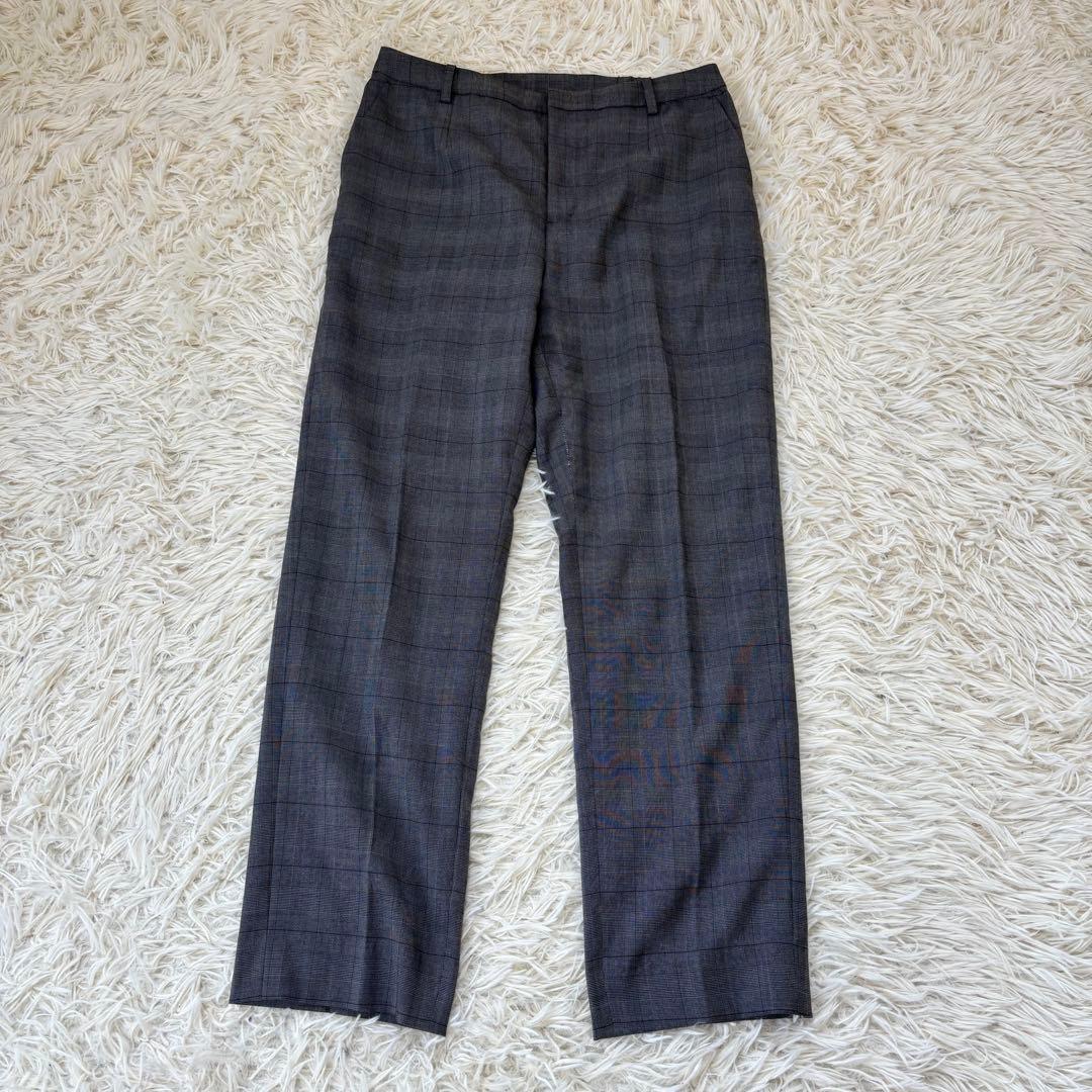 美品　SUIT SELECTスーツ　3点セット　グレーチェック　春夏対応11号