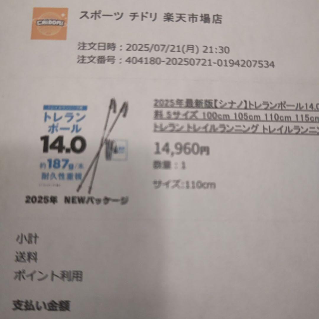 SINANO トレランポール 110cm