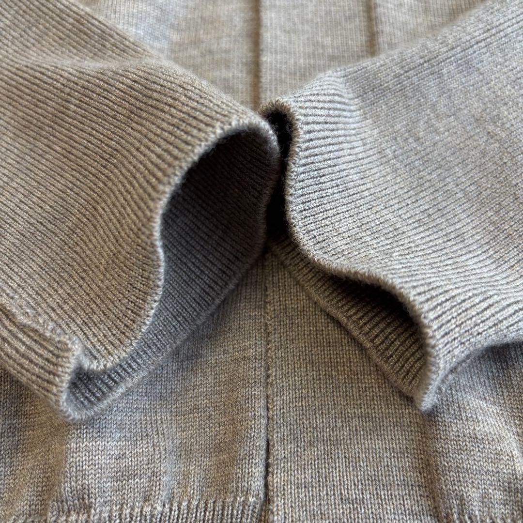 (美品) バトナー 24aw ベイビー ウール ポロ カーディガン ブラウン