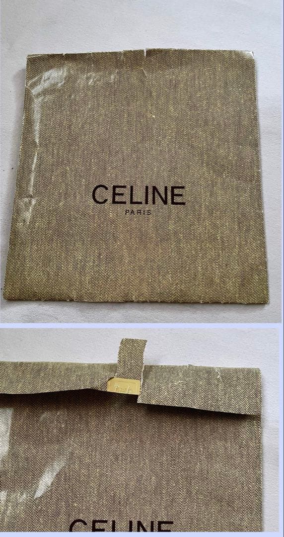 CELINE シルク　大判スカーフ　アイボリー　タッセル柄　極美品