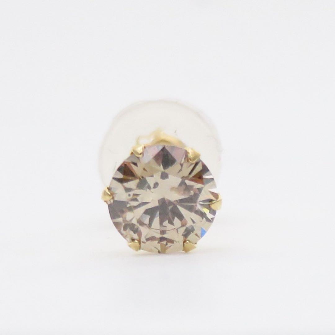 ハ*パ様 K18YG 天然　ダイヤモンド0.325ct 片耳　ピアス　一粒　ブラ