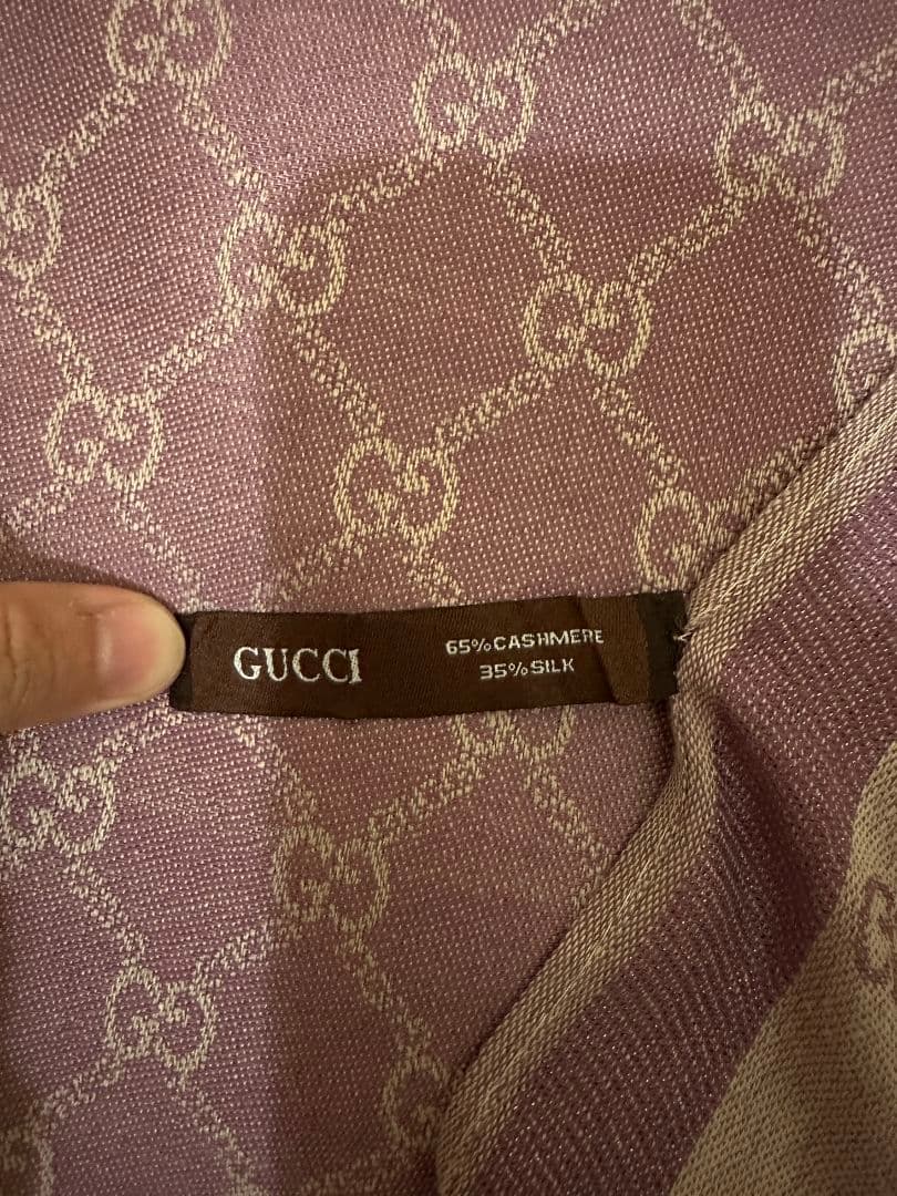 GUCCIマフラー　ストール　パープル