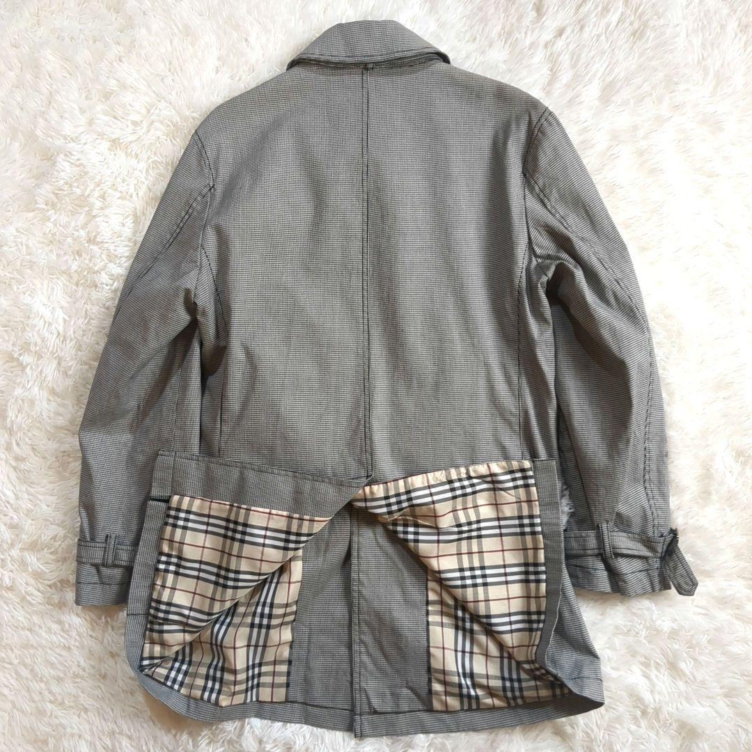 【美品】バーバリーブラックレーベル☆グレンチェック　ノバチェック　コート　メンズ