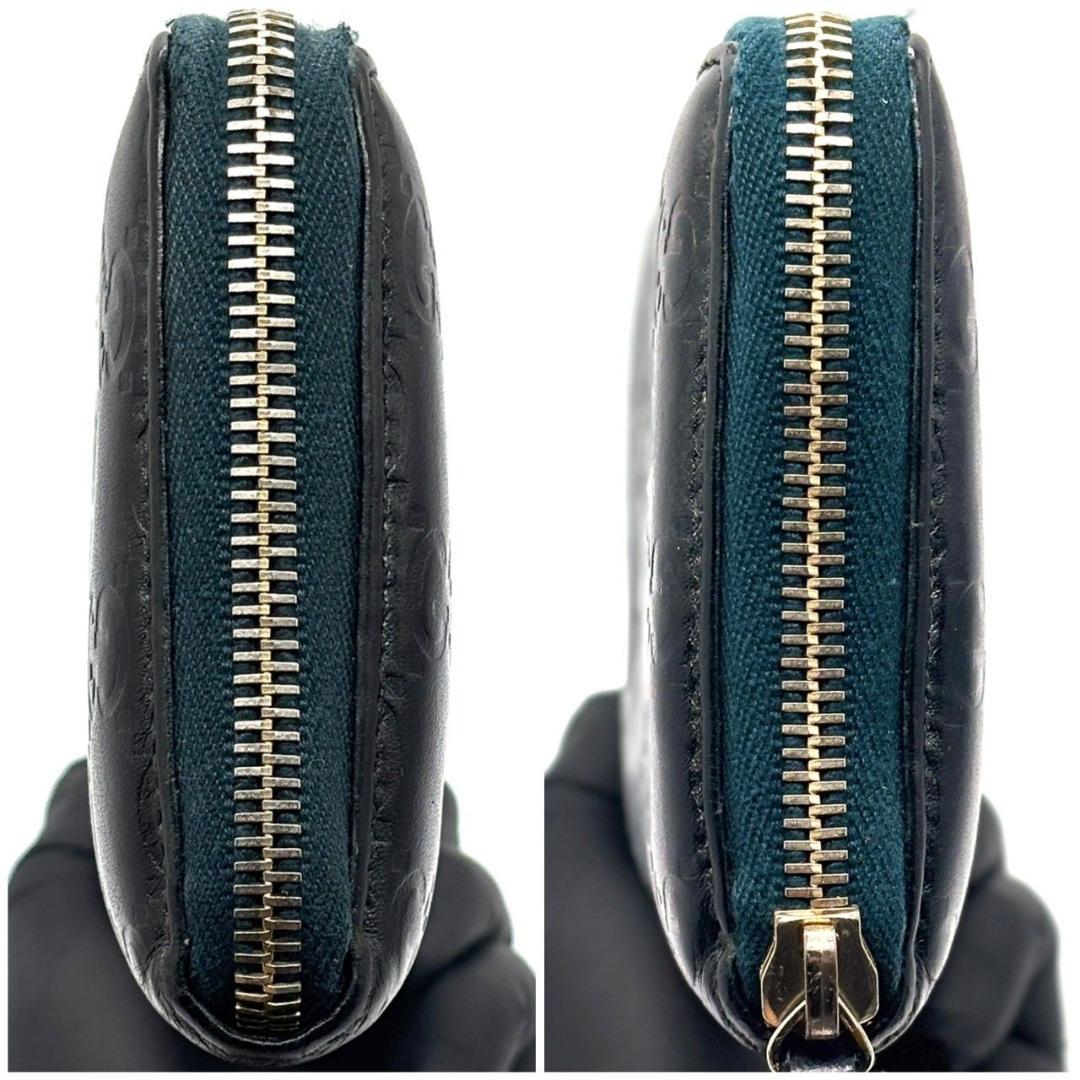 ち*♡様 グッチ　長財布 12カード ラウンドファスナー グッチシマ エンボス