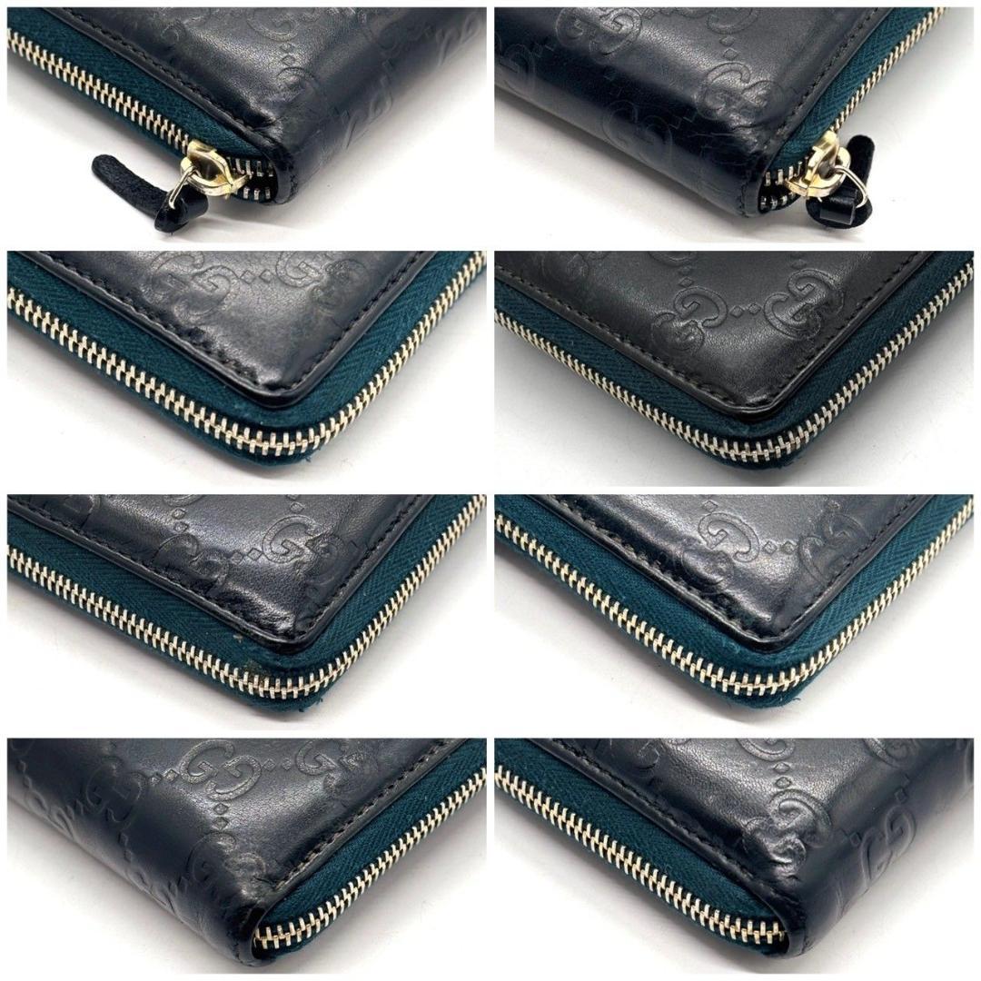 ち*♡様 グッチ　長財布 12カード ラウンドファスナー グッチシマ エンボス