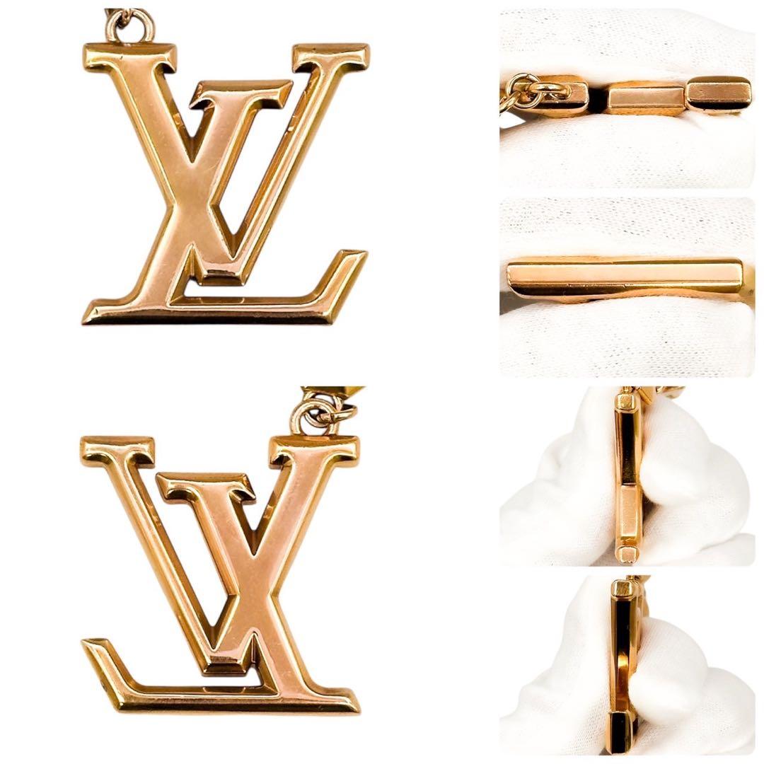 極美品 箱付き ルイヴィトン LV ファセット キーホルダー ロゴ キーチャーム