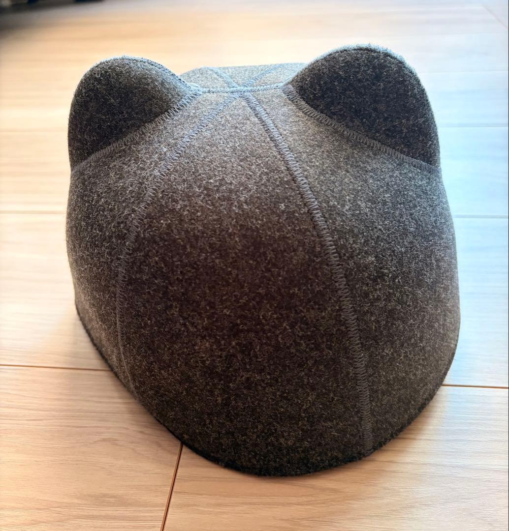 boniture 猫耳付きキャップ　キャット　帽子　グレー