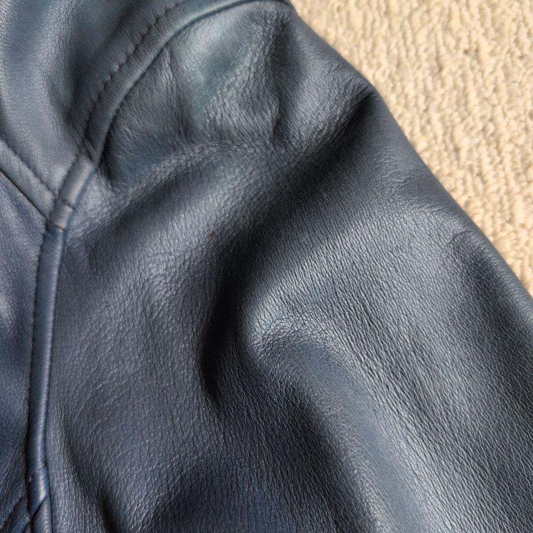 【美品】アビレックス　ラム レザー ライダースジャケット Ｌサイズ
