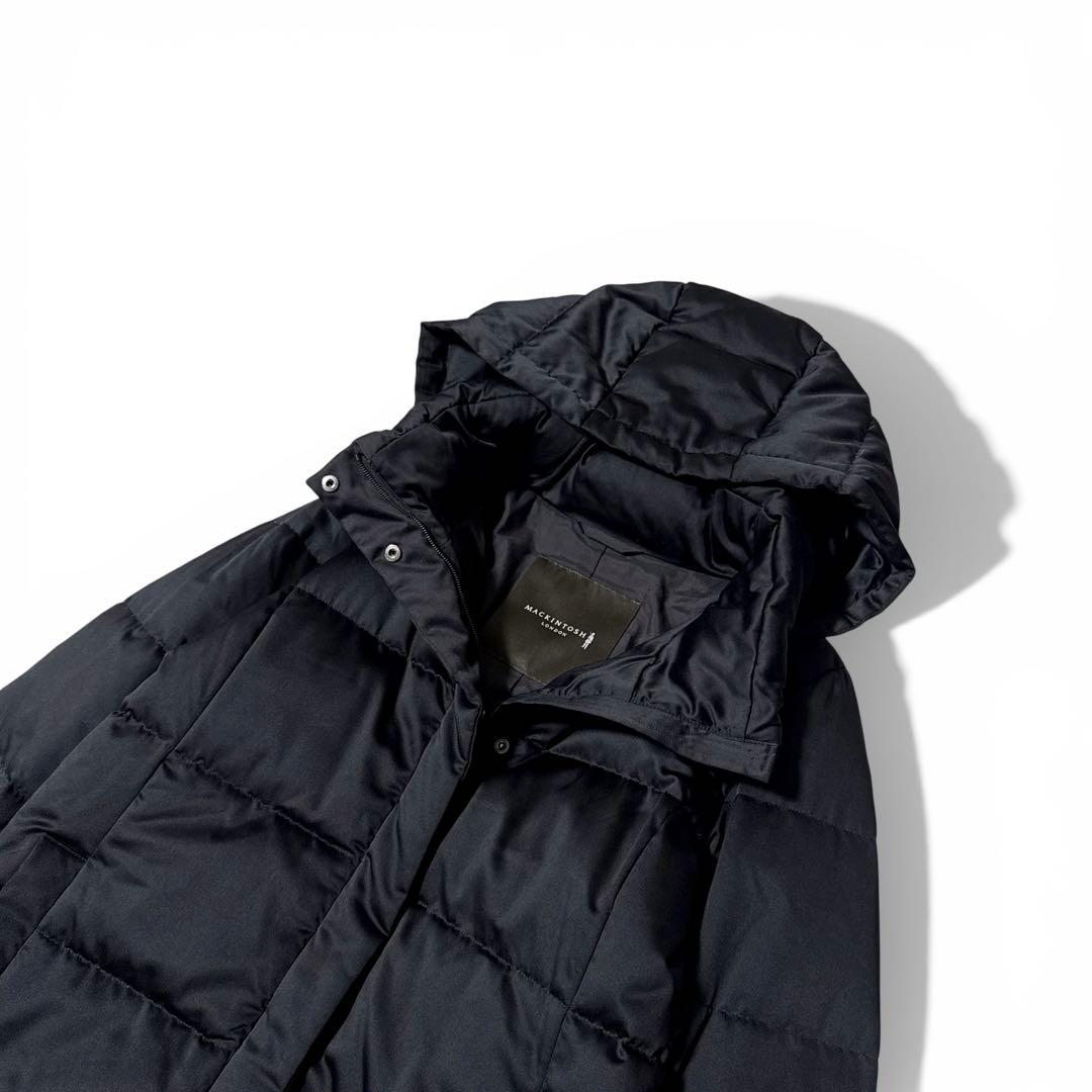 極美品✨️￥10万　マッキントッシュロンドン　ポリエステルシルク ダウンコート　黒