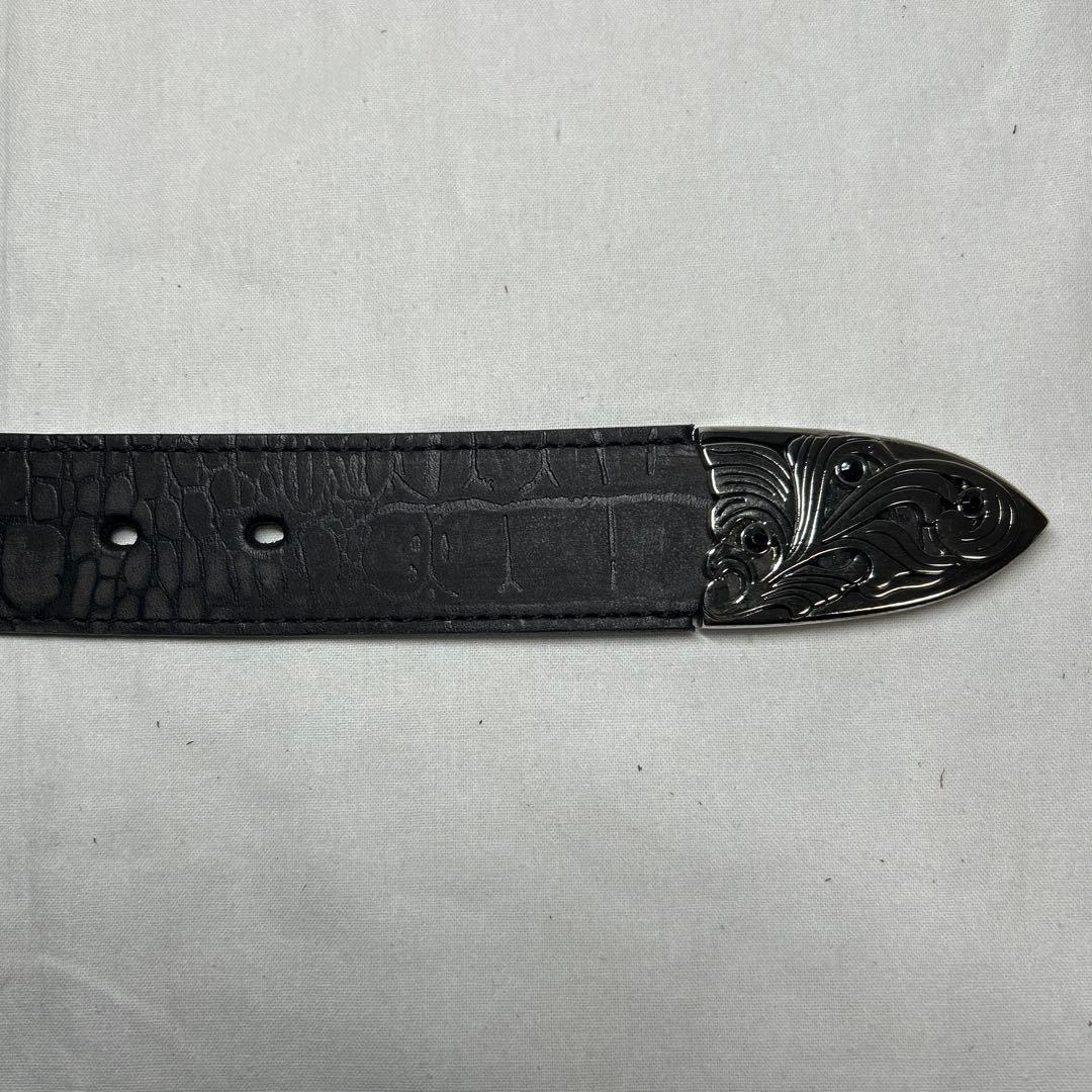 TORNADOMART 本革　コンチョ　スタッズ　ウエスタン　ベルト　レザー　黒