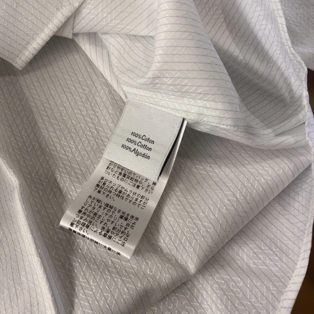 未使用　HERMES ホワイトストライプシャツ 40